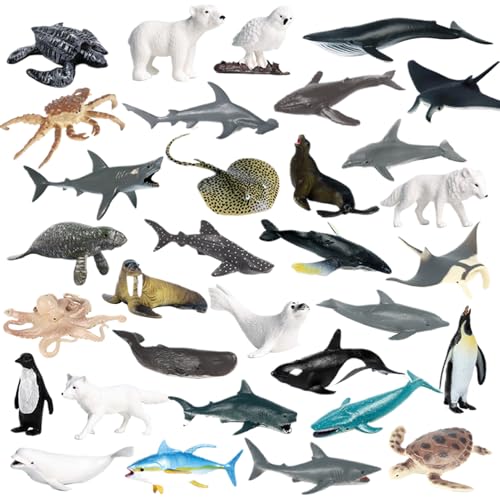 Juguetes de animales marinos educativos para maquetas y juegos de agua