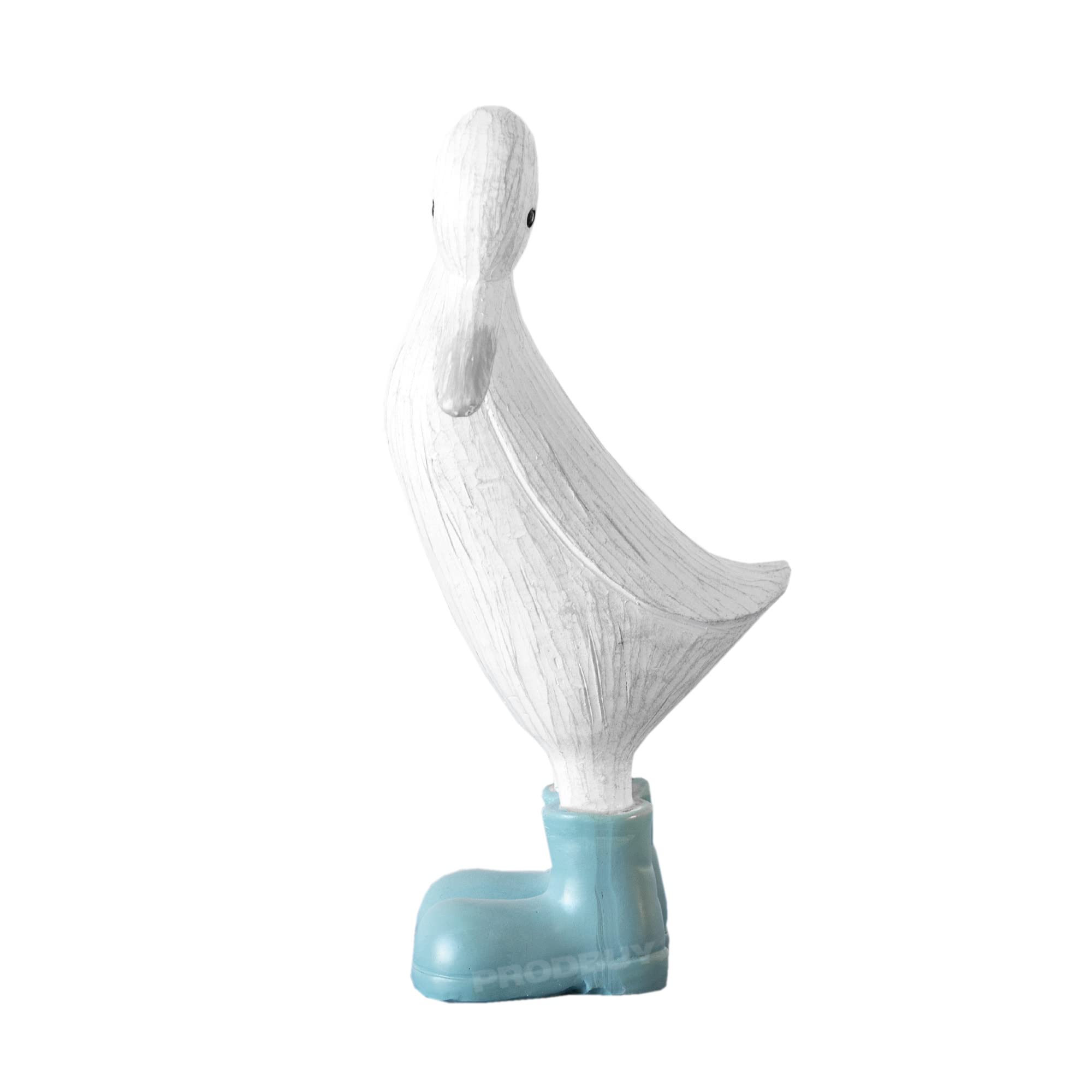 Prodbuy Blue,Grey,White Small 22Cm White Duck In Blue Boots Ornament