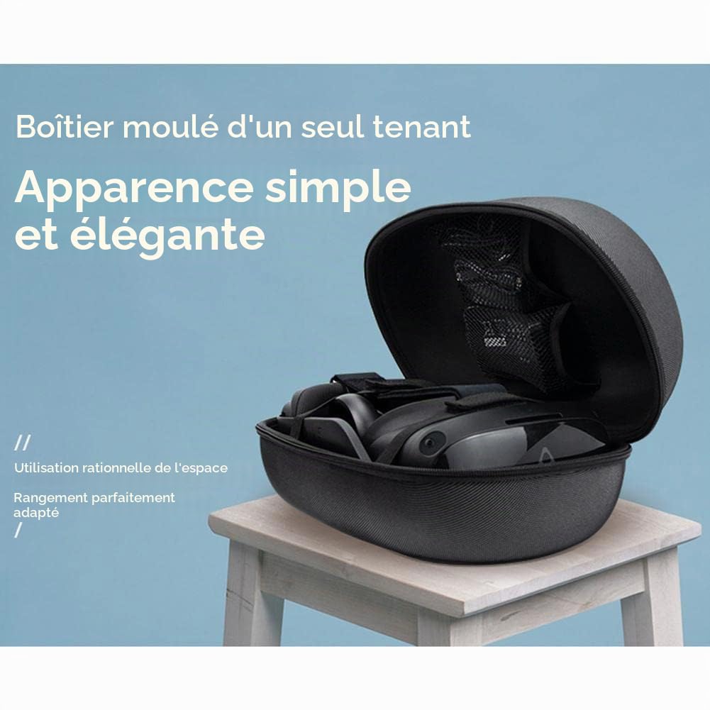 Étui pour Vive Focus 3, étui de Transport Rigide Tout-en-Un, Sac de Rangement Portable pour Casque de réalité virtuelle HTC VIVE Focus 3 et Accessoires