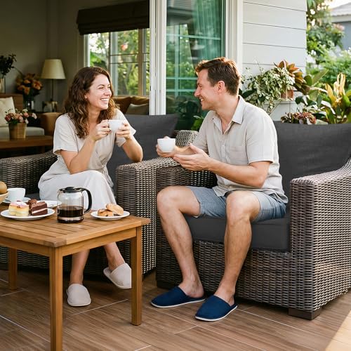 Amazon – Outdoor Chair Cushions Patio Furniture Seat & Back Pillow 22 x 22 Inch Gray - image 4