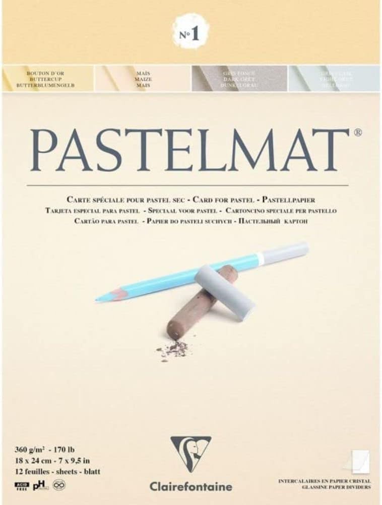 Clairefontaine Ref 96007C Pastelmat Pastel Card Pad No.2 (12 Sheets