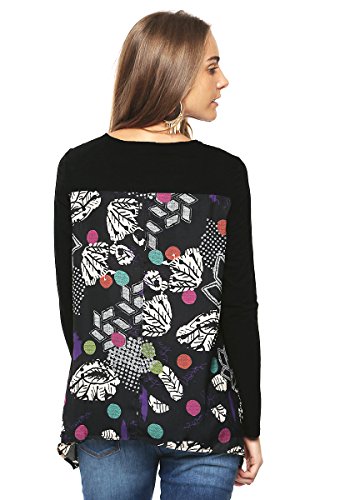 Desigual TS_Sadie Maglia a Maniche Lunghe, Nero