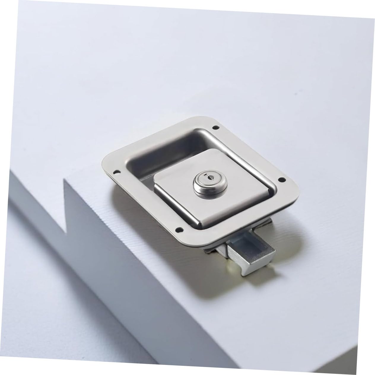 Mobestech Cerradura de Paleta para Caja de Herramientas de RV en Acero Inoxidable Plata Alta Seguridad y Diseño Moderno para Remolques y Cajas de Herramientas