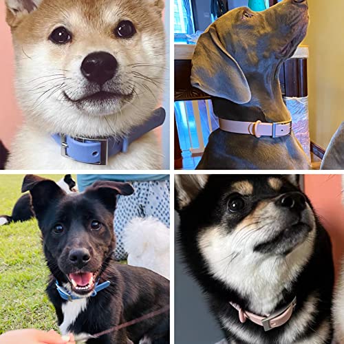Zaler Waterproof Dog Collar, Adjustable Stinkproof Dog Collars Easy To Clean, Soft Comfortable Pet Collars For Large, Medium Small Dogs (Moonstone Blue, L(Length:15.7''-19.7''; Width:1'')) #TOP7