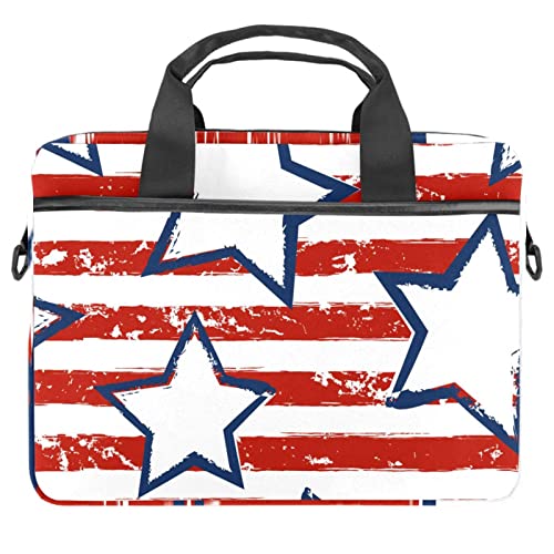 Sacoche ordinateur portable 13 pouces imprimé étoiles tricolores avec anse et sangle