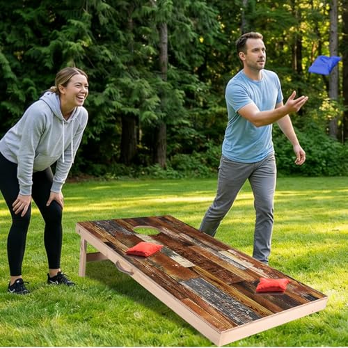Image of Sportdo 4x2 ft Solid Wood Cornhole Set with 8 Bean Bags, Regulation Size Cornhole Board Set for Adults, Cornhole Game Set for Tailgate Backyard Toss Games Indoor&Outdoor Activities