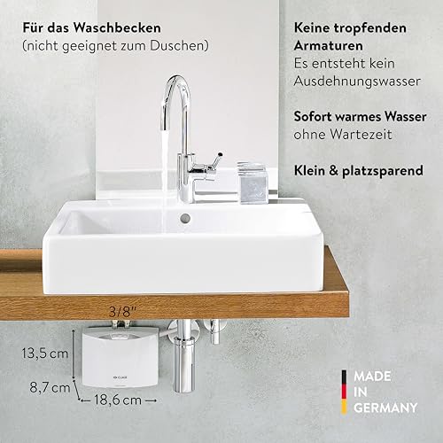 Chauffe-eau électronique CLAGE pour eau chaude immédiate au lavabo