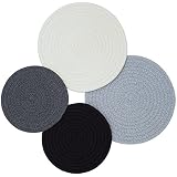 Coomin Trivets for Hot Dishes and Pans, 4Pcs Heat Resistant Pot Holders for Kitchen, 9.5 inch and 7