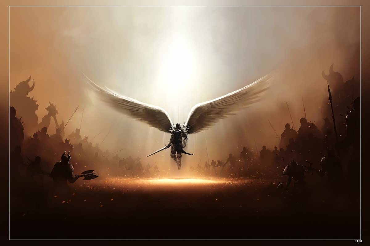 POSTERDADDY Diablo Diablo Iii Angel Angel Warrior Matte Finish Paper Poster Print 12 x 18 Inch (Multicolor) PD-9188