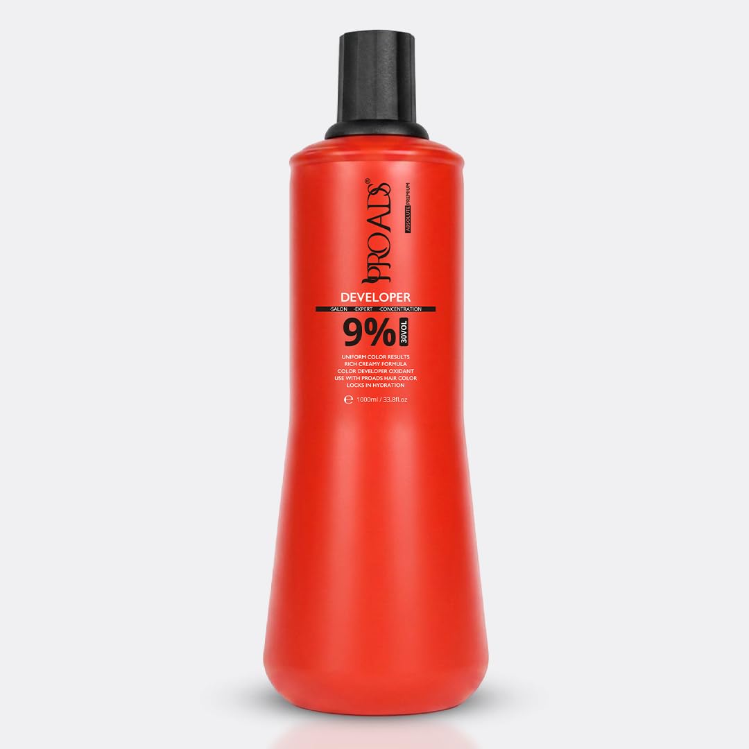 PROADS Hair Color Developer 30 Volume (9%) with Biotin & Coconut Extracts, Long Lasting Color, Rich Creamy Formula, Controlled Lift, Enhanced Color Penetration, Smooth Consistency, All Hair Types - 1000ml-image-12