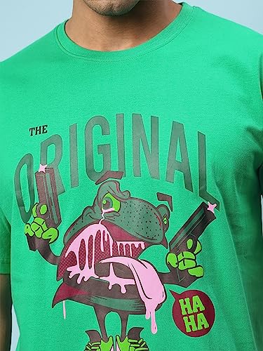 Image of Veirdo Men's Cotton Graphic Oversized Fit T-Shirt