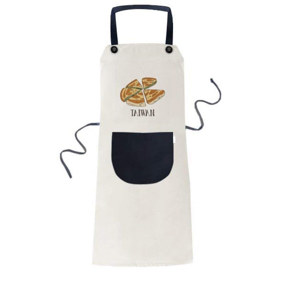 Tablier pizza Taïwan beige réglable avec poche pour cuisine et voyage