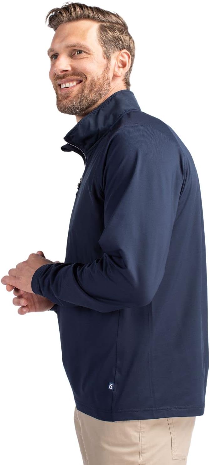 Cutter & Buck Mens Adapt Eco Knit Hybrid Recycled Mens Quarter Zip - Image 6