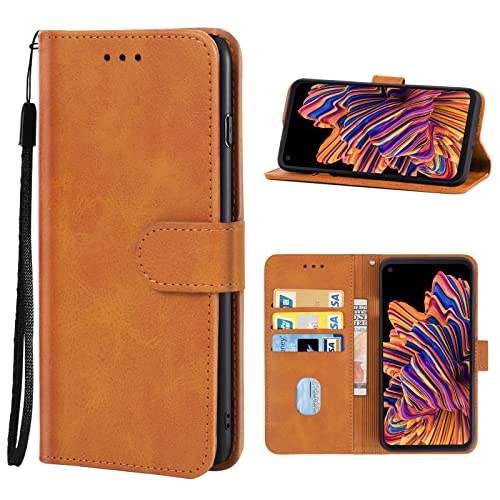LOPURS Case,Wallet Case Leather Flip Phone Case with Card Slot, Bracket, Wallet, Magnetic Leather Phone Case for Samsung Galaxy Xcover Pro,Leather Phone Case with Kickstand and Credit Slots