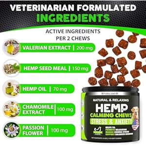 Hempcalmingchewsfordogswithanxietyandstress170dogcalmingtreatsstormsbarkingseparationvalerianrootmelatoninhempoildoganxietyreliefmadeinusasoftchews Urban Country Home Decor Hemp calming chews for dogs with anxiety and stress 170 dog calming treats storms barking separation valerian root melatonin hemp oil dog anxiety relief made in usa soft chews urban country home decor