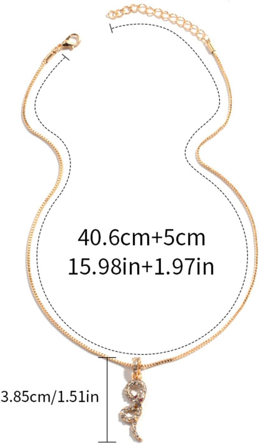 Gold Snake Necklace for Women Crystal Snake Pendant Necklace Choker Punk Serpent Necklaces Chain Gothic Animal Necklaces Jewelry for Women - Image 5
