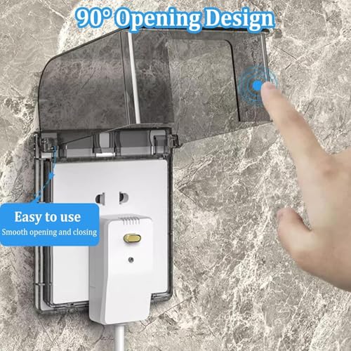 Image of Waterproof Wall Switch Socket Cover | Splash Guard Box Cover | Wall Switch Faceplate Panel Protector |Transparent Safety Cover For Home & Office