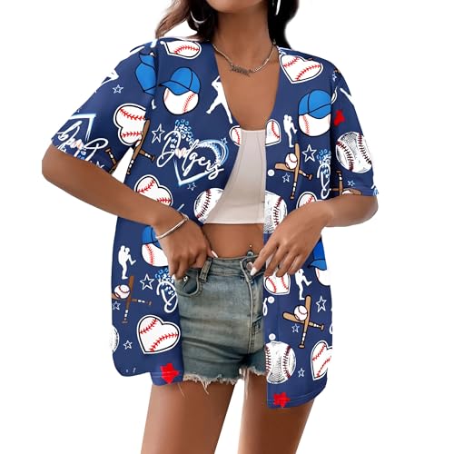 Image of Baseball Shirt Women Baseball Jersey Graphic Button Down Shirt Game Day Short Sleeve Tops