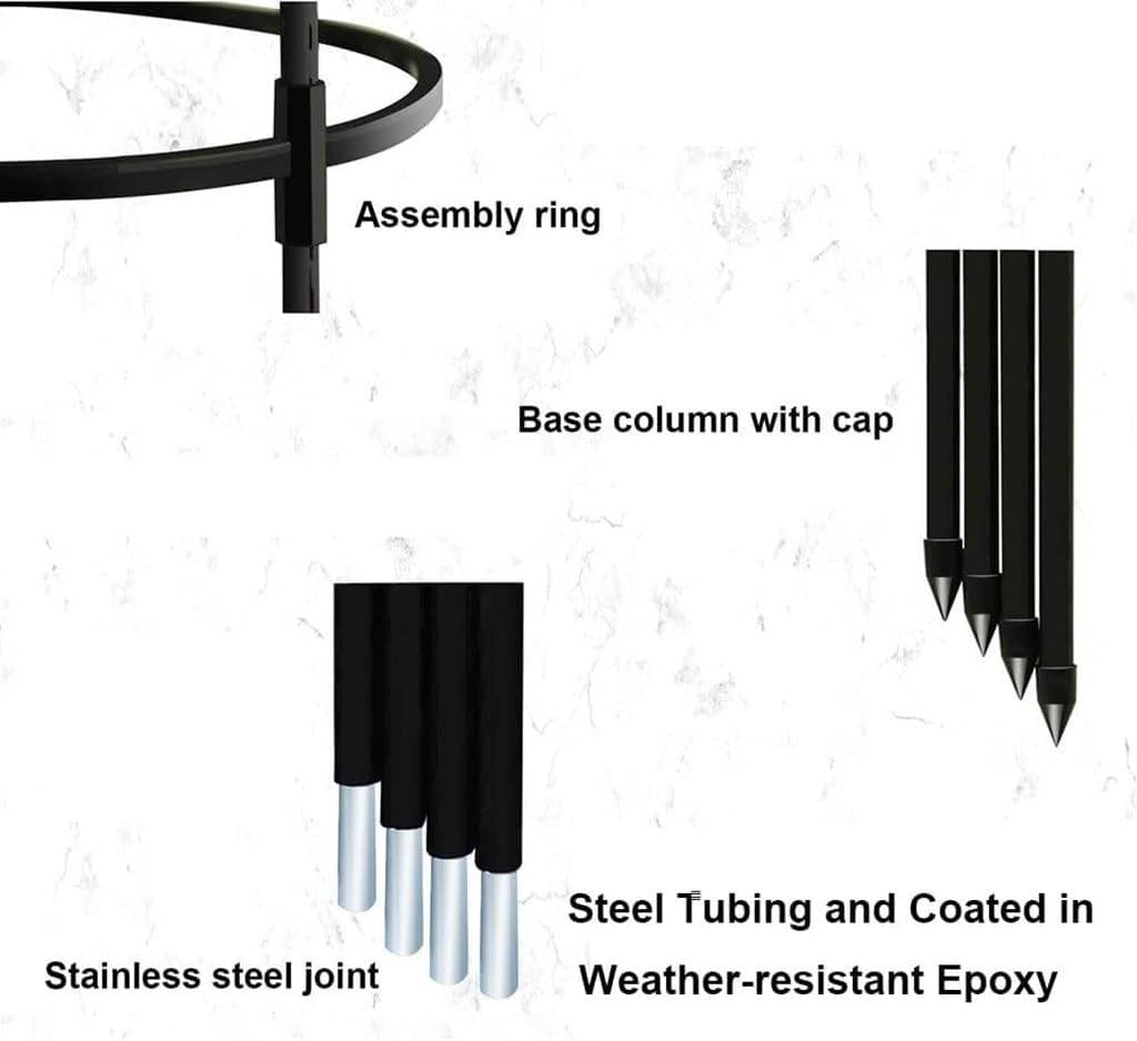 Vertical Garden Trellis - Durable Metal Support Tower for Climbing Plants, Vines, and Flowers - Ideal for Outdoor Garden or Patio Use