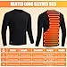 Vinsatin 4 Pcs Size Heated Thermal Tops for Men Women with Knitted Hat Glove Scarf Electric Heated Underwear Long Sleeves(XL,Men) Black