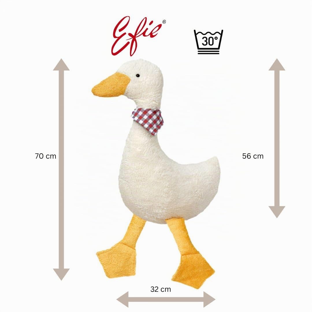 Efie Spiel & Kuscheltier XL Gans gelb, kontrolliert biologischer Anbau (Organic), Made in Germany