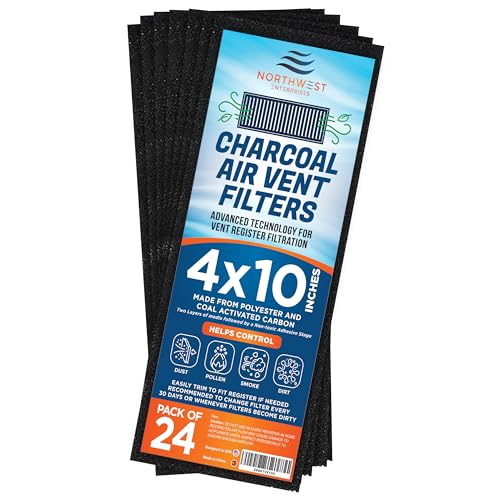 Activated Carbon Air Vent Filters for Home - 4' x 10' Dust Control Activated...