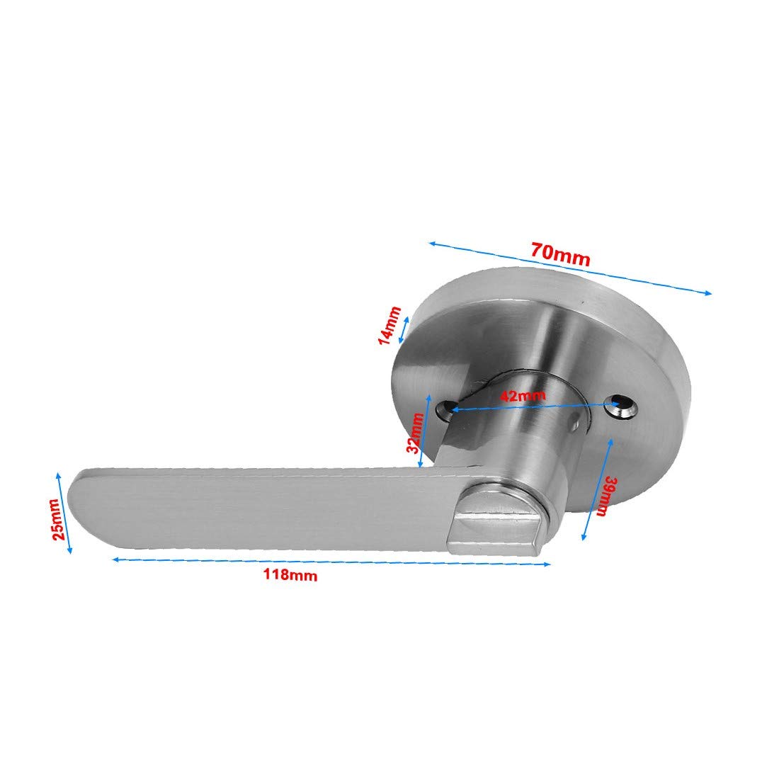 New Lon0167 Con llave Destacados Puerta de entrada eficacia confiable delantera Manija Manija Perilla Bloqueo Leverset Bloqueo Juego de 70 mm de diámetro(id:c17 42 24 9db)