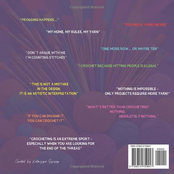 Crochet & Laugh: fun coloring book for crochet lovers: A Coloring Book for Yarn Lovers image 3