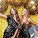 JVIGUE 3 Pack Foil Curtains Metallic Foil Fringe Curtain for Birthday Party Photo Backdrop Wedding Event Decor (Gold)
