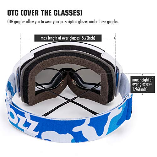 Copozz Polarized Adult Ski Goggles Set - M1 Magnetic Lens Snowboard Snow Goggle, Otg Anti-Fog Skiing Glasses Goggles #TOP1