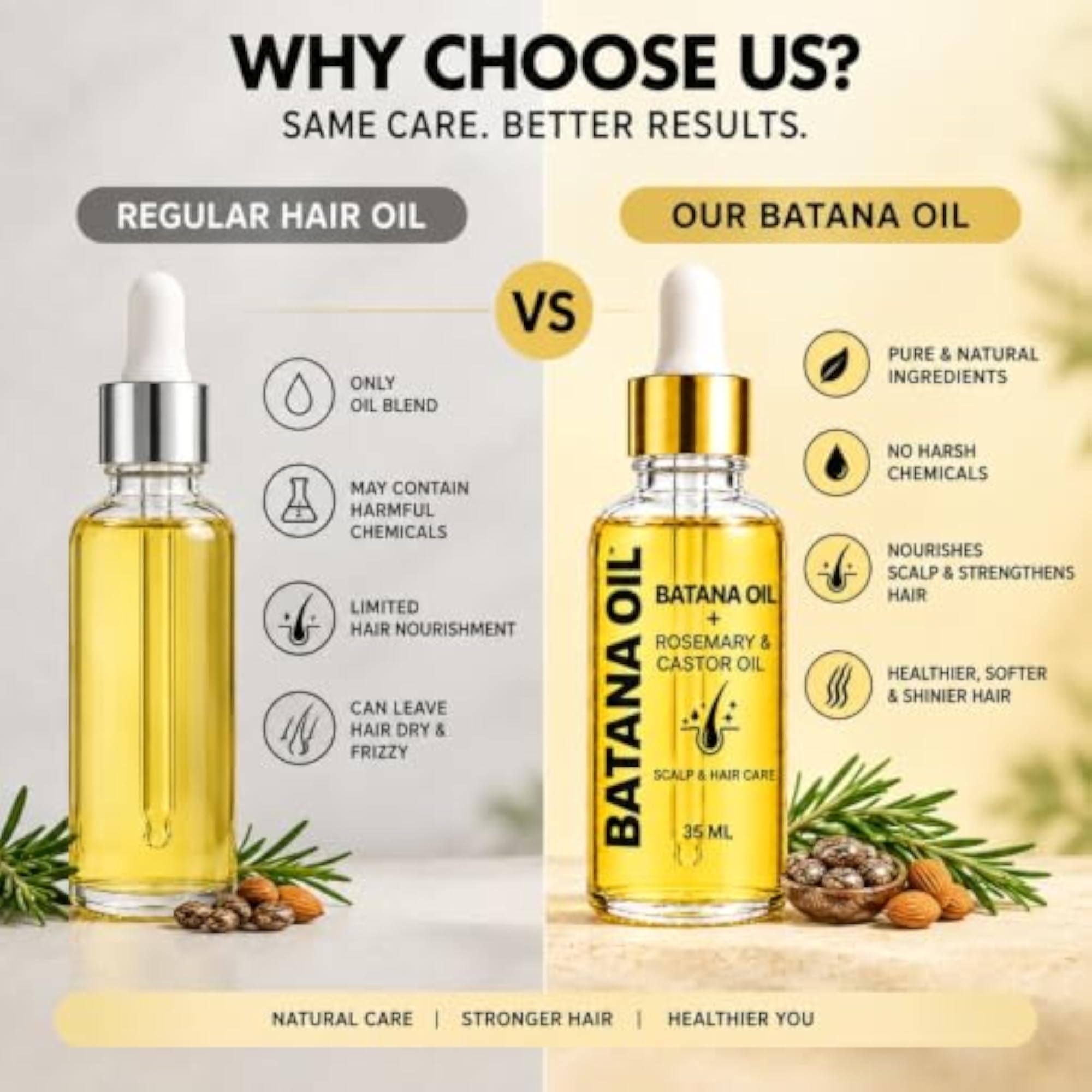 Batana Oil for Hair Growth 100ml, Organic & Raw