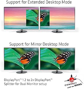 Club3D CSV-6200 Multi Stream Transport (MST) DisplayPort to DisplayPort Multi Monitor Splitter - 2-Port MST Hub - DP 1.2 to 2x DP MST Hub USB powered