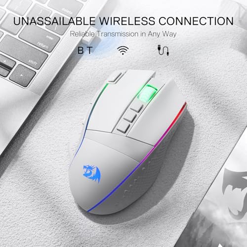 Image of Redragon M991 3-Mode Wireless RGB Gaming Mouse 26000 DPI Remapping Keys | Cable-Free 0 Delay, Smooth Precise Tracking, Rapid-Fire Macro Keybinds, Vibing Backlight, Ergonomic Grip Body Comfort