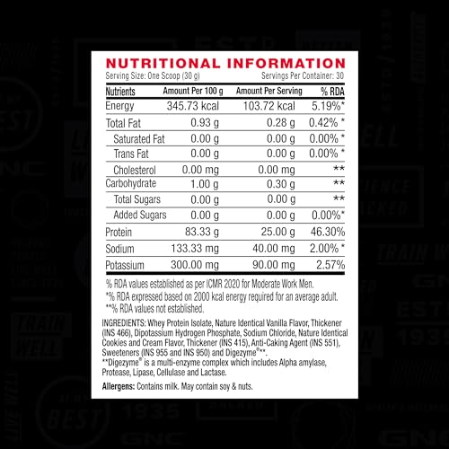 Image of GNC AMP Pure Isolate | 2 lbs | Boosts Performance | Increases Strength & Muscles | DigeZyme For Easy Digestion | Informed Choice Certified | 25g Protein | 6g BCAA | Vanilla Custard