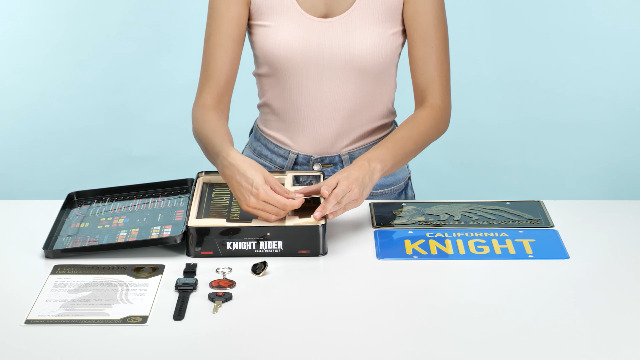Doctor Collector Supercar Knight Rider Communicator Watch, Official Michael's Comlink Replica Digital Collector's Watch, Knight Industries Logo, Age 14