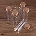 ocpcrn Glass Test Tubes with Cork Stoppers,15 Pack 70ml Glass Test Tubes with Cork Stoppers 37x100mm for Spices, Candy, Crafts