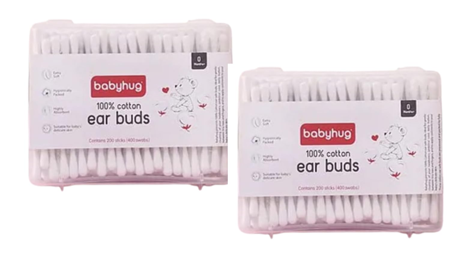 BBabyhug Paper Stick Cotton Buds - 200 Pieces - Pack of 2 | Total 400 sticks | Made with 100% Natural and Clean Cotton Fibres | Comes with a Paper Sticks-image-10