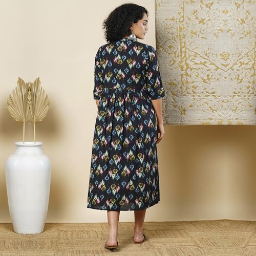 Image of Globus Women Ethnic Dress (GS557388 Black S)