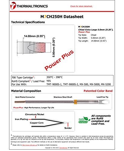Image of Thermaltronics M7CH250H Chisel Extra Large 5.0mm (0.20in), Power Plus