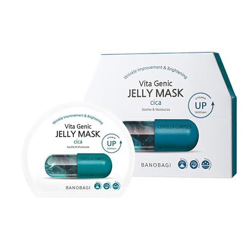 BANOBAGI VITA GENIC JELLY MASK CICA 10枚/箱 30ml バノバギ ビタ ジェニック ゼリーマスク リラクシングフェイスマスク スキンケア 低刺激 高保湿 栄養 乾燥 リラックス しっとり もっちり うるおい 低刺激 シ