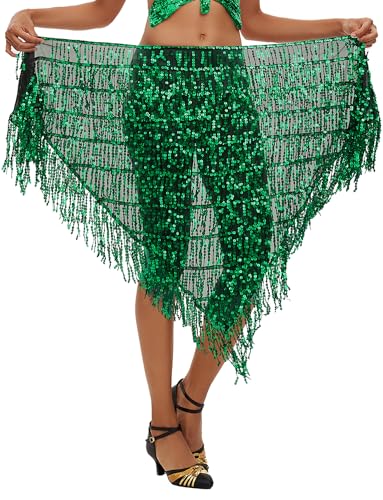 FEOYA frange à paillettes scintillantes jupe réglable taille unique