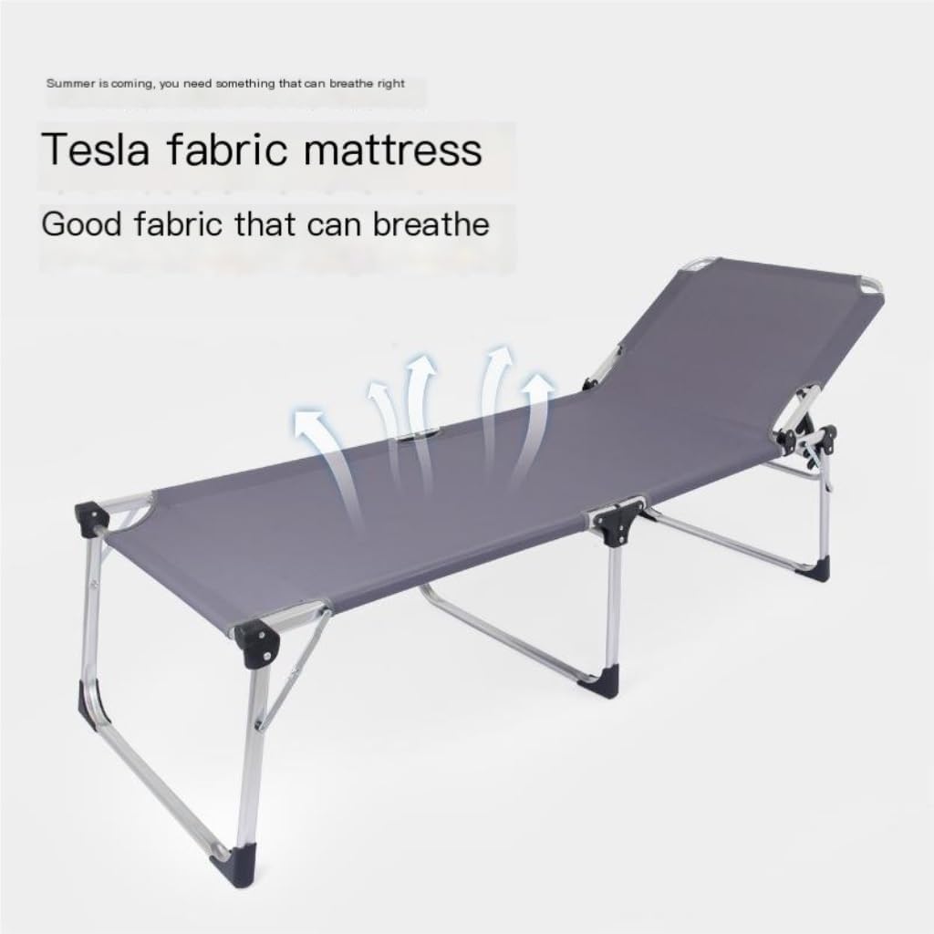 Aluminium campingbed Draagbaar campingbedje Eenpersoonsbed Opklapbed Lichtgewicht logeerbed Opvouwbaar ruimtebesparend kampeerbed