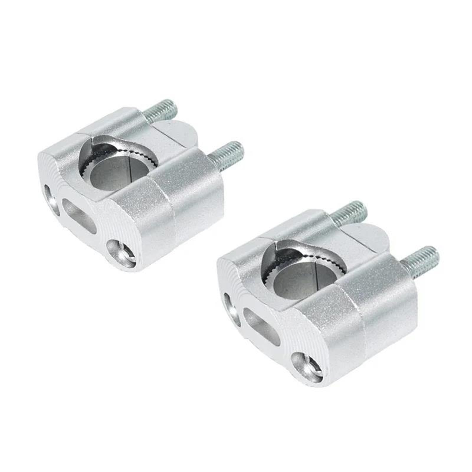 Hdhcscagh Silver Universal 22 Mm 28 Mm Motorcycle Bar Clamps Handlebar Adjustable Risers Adapter Motorbike Fixing Stand Handlebar Clamps Risers(,22 Mm)