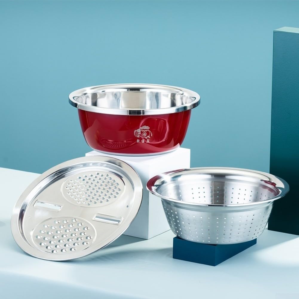 Küchenbecken-Set 3-teilig Edelstahlkonstruktion für Induktionsherde und Elektroherde (B)