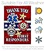 First Responders Garden House Flag - Set Armed Forces Service All Branches Support Honor United State American Military Veteran Official - Banner Small Yard Gift Double-Sided Made In USA 28 X 40