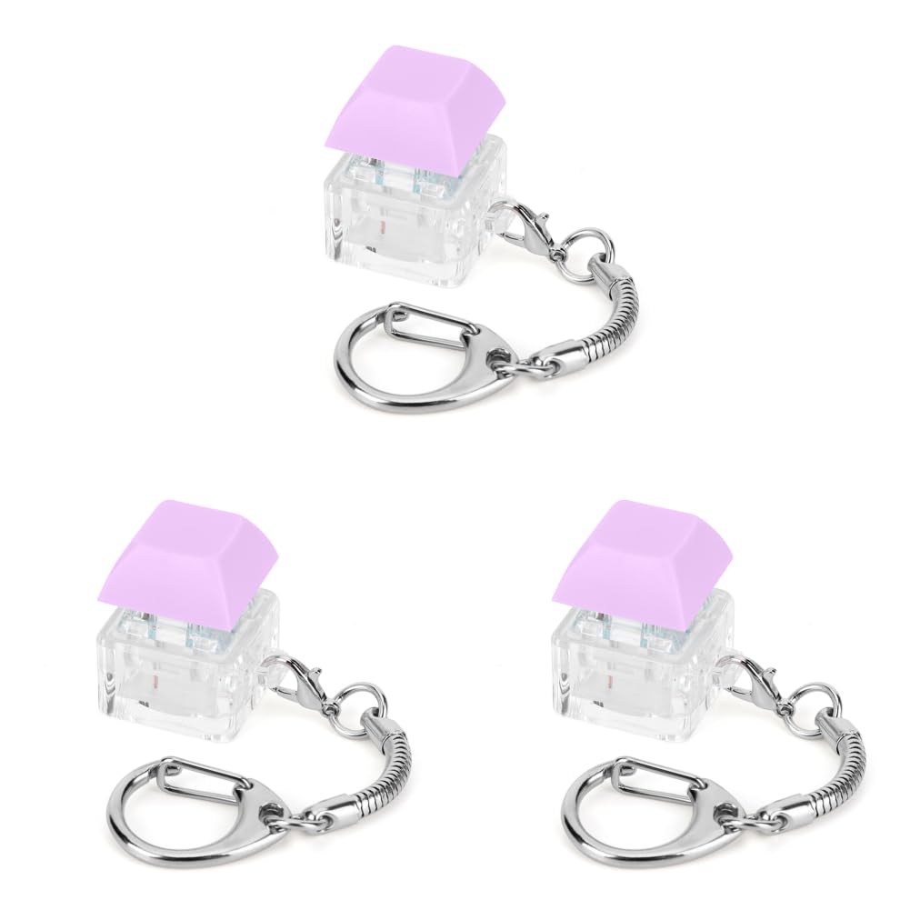 KOBONA Keyboard Keychain Decompression Button Stress Relief Gifts (Purple)