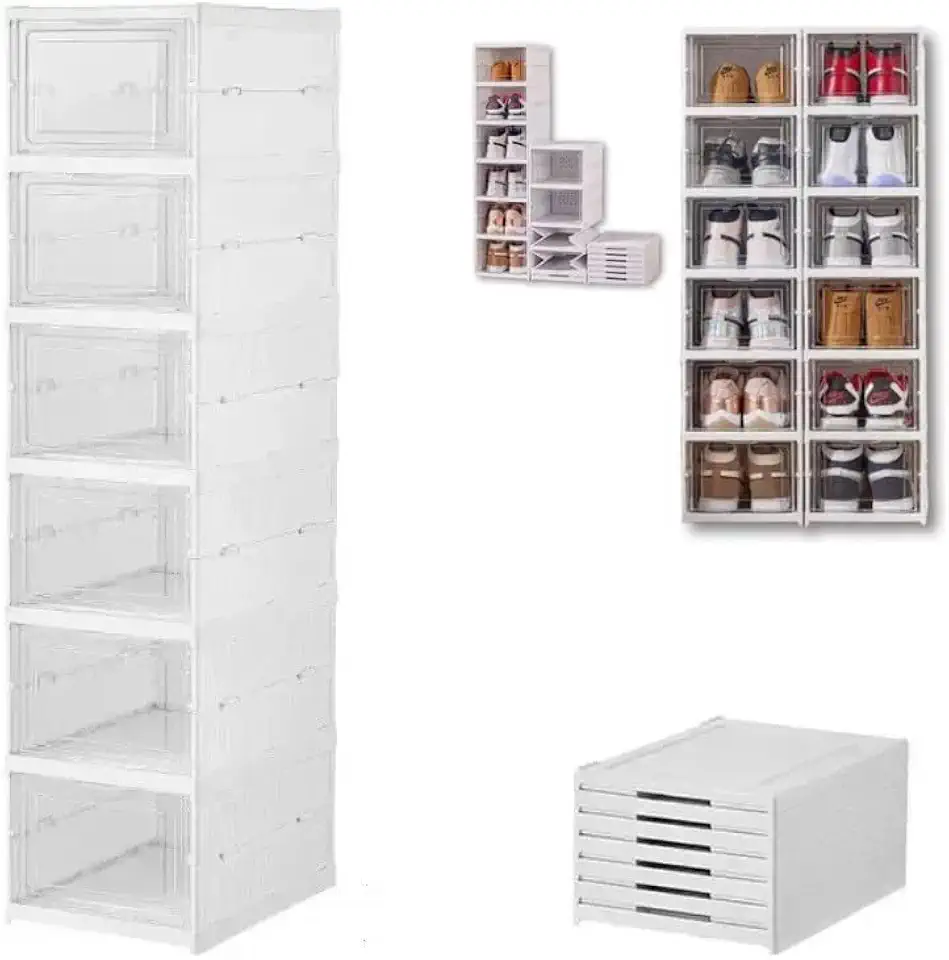 Sapateira Vertical Empilhável Caixa Sapato Tênis 6 Andares