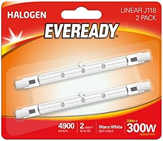 2 x ECO Halogen 230W (300W Equivalent) Linear Light Bulb, Pack of 2, R7s, 300 W