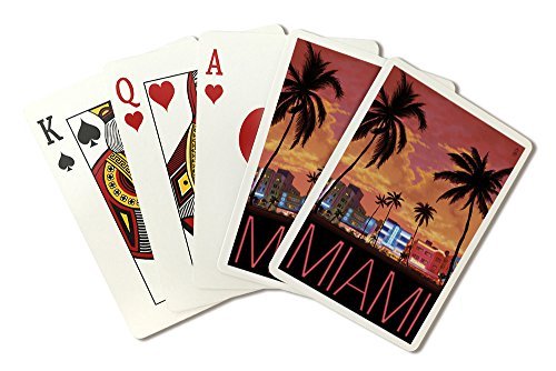 Baraja de cartas South Beach Miami, 52 cartas tamaño póker