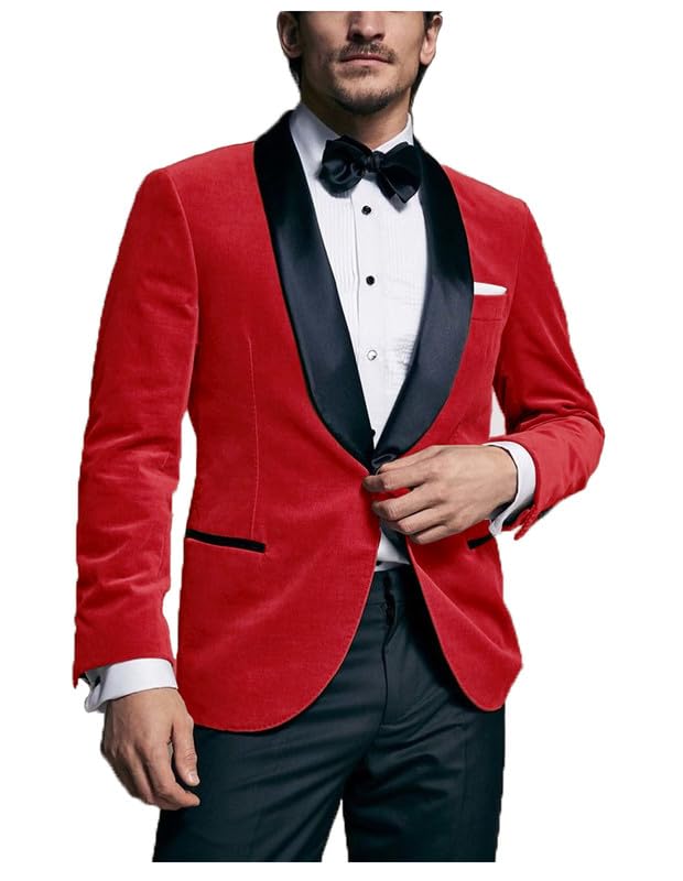 Mens Velvet Blazer Jacket Slim Fit Jacket Sport Coat Fashion Tuxedo for Men Party JJK0084